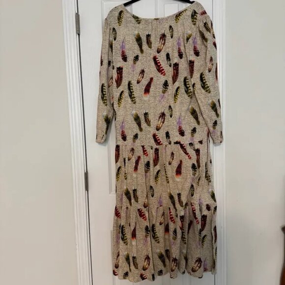 Feather Print Maxi Dress - Picture 2 of 2